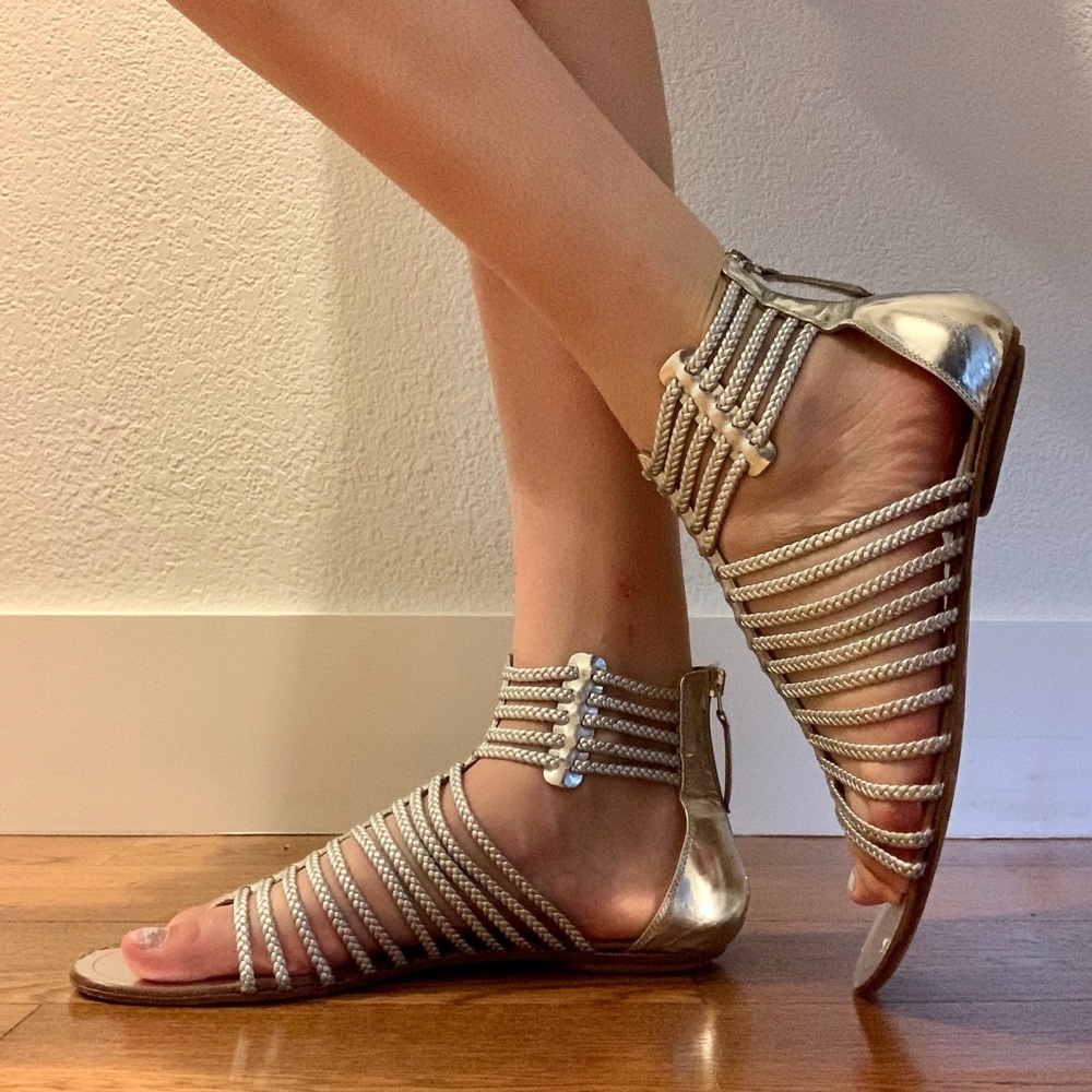 Aquazzura Shinny Silver Sandels
